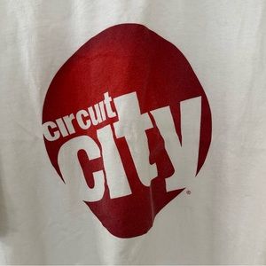 Gildan heavy cotton Circuit City White T-shirt Shirtsleeve  Unisex Size XL